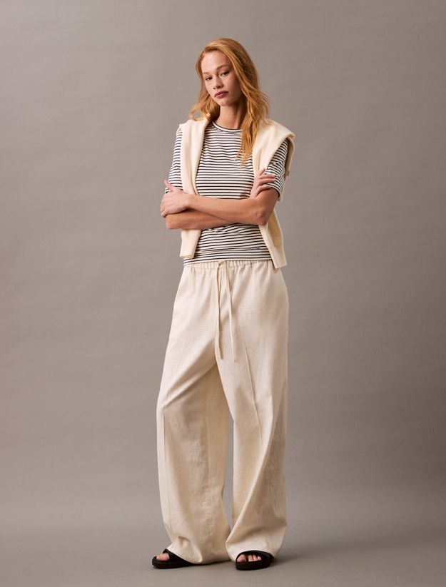 Relaxed Linen Cotton Trousers