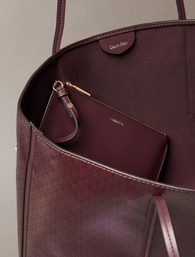 Allover Monogram Logo Tote Bag with Pouch