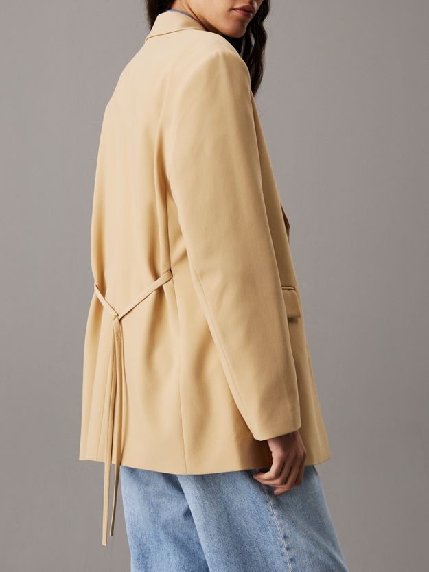 Soft Twill Tie Back Blazer