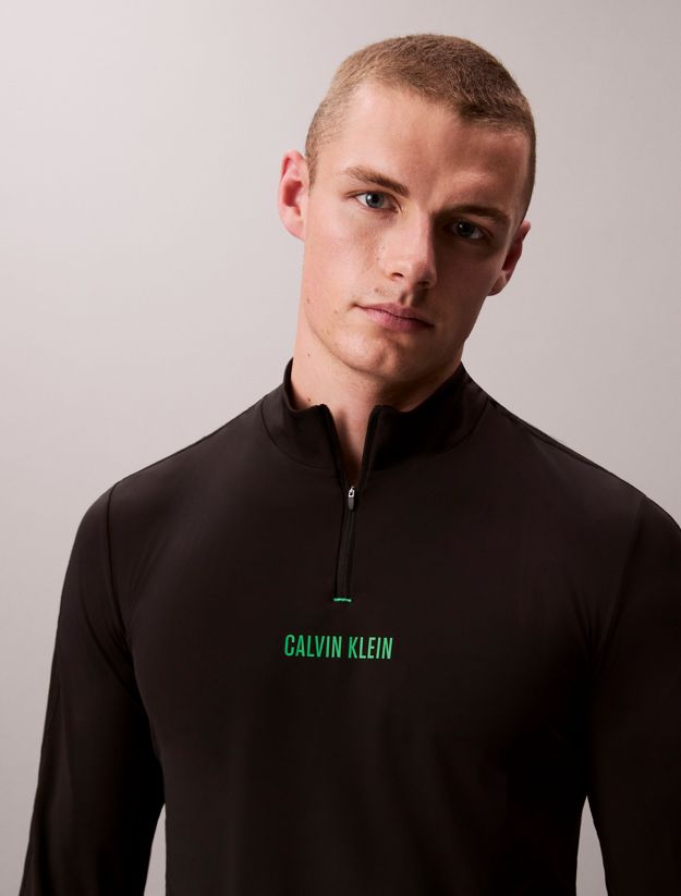 Performance 1/4 Zip Long Sleeve Gym T-shirt