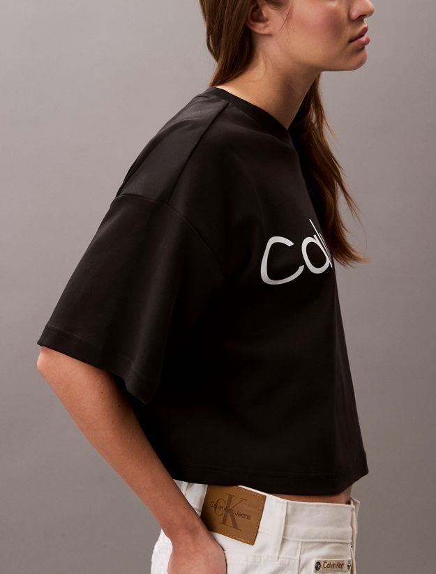 Logo Graphic Boxy Cropped T-Shirt
