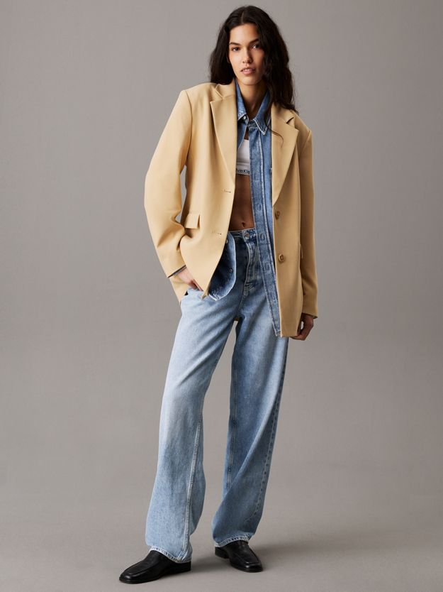 Soft Twill Tie Back Blazer