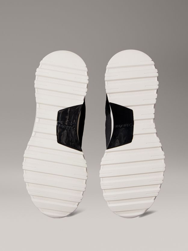 Leather and Mesh Mixed Material Trainers