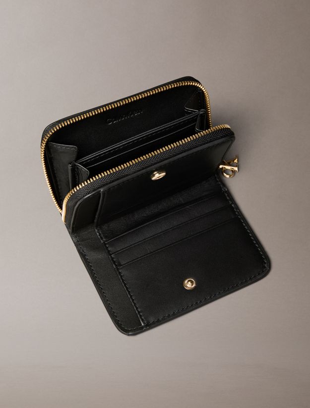 Leather Croc-Effect RFID Zip-Around Wallet