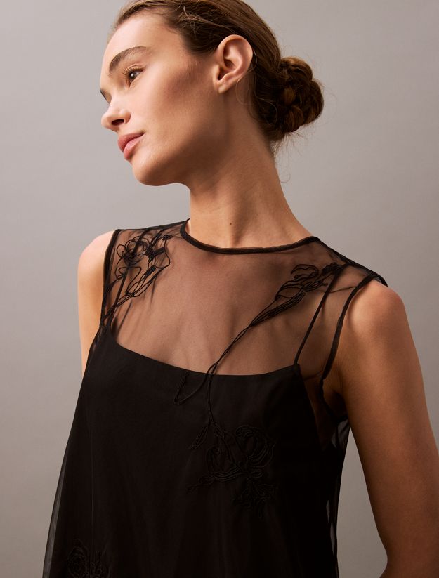 Embroidered Mini Dress