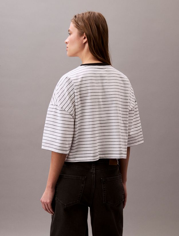 Striped Cropped Boxy Tee