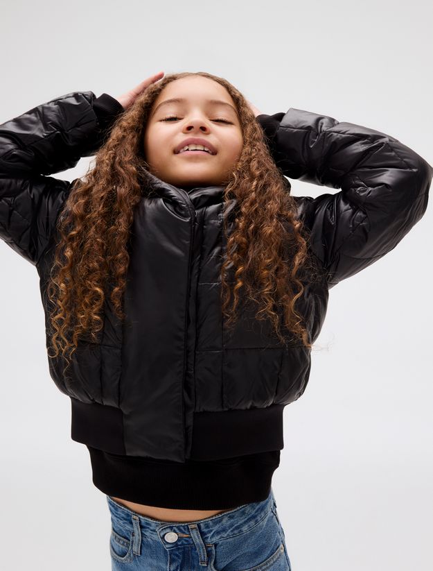 Shiny Nylon Puffer Jacket