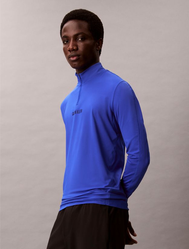 Performance 1/4 Zip Long Sleeve Gym T-shirt