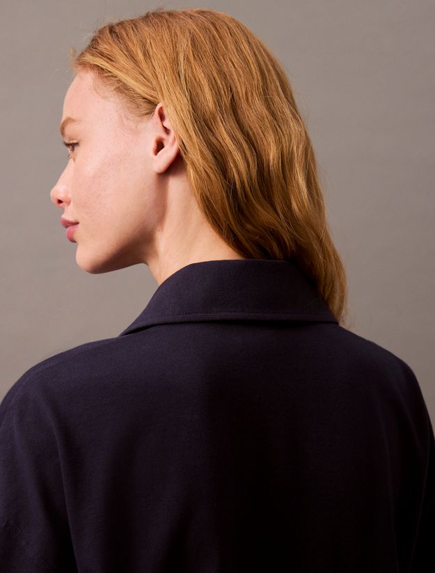 Long Sleeve Jersey Polo Dress