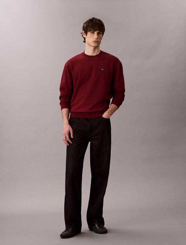 Cotton Terry Badge Sweatshirt