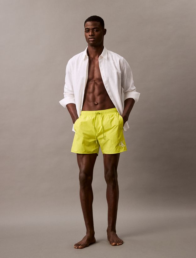 Medium Drawstring Swim Shorts - CK Monogram