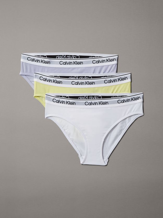 3 Pack Girls Bikini Briefs - Icon Cotton Stretch