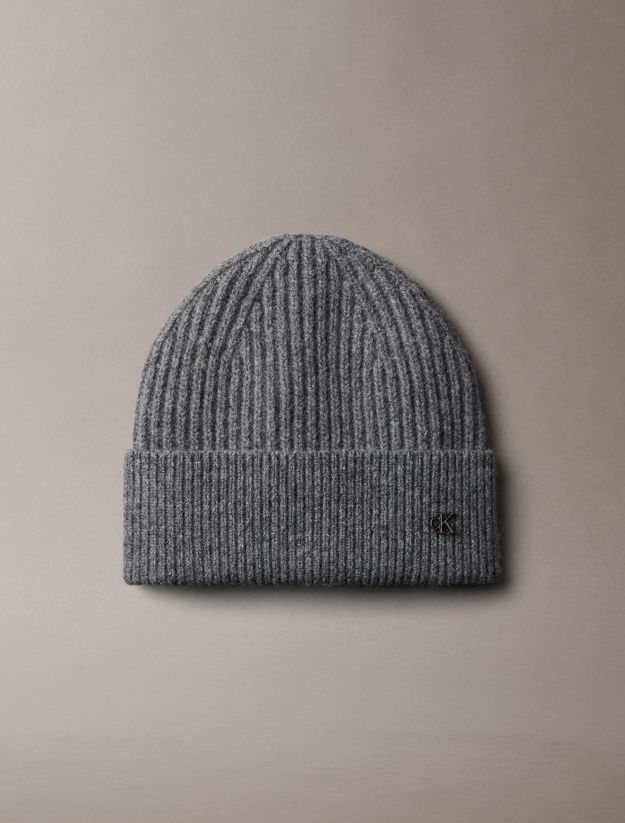Wool Blend Signature Logo Beanie