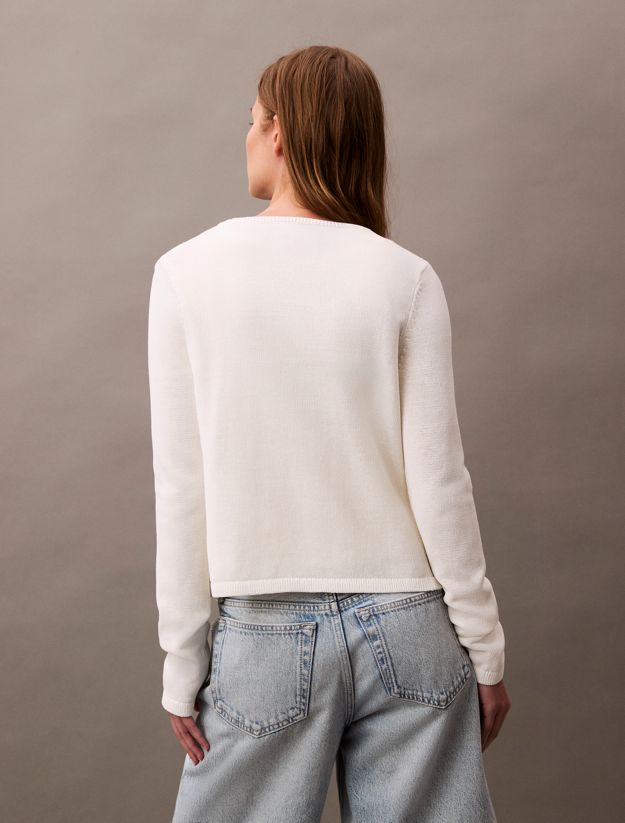 Cotton Blend Tie Front Cardigan