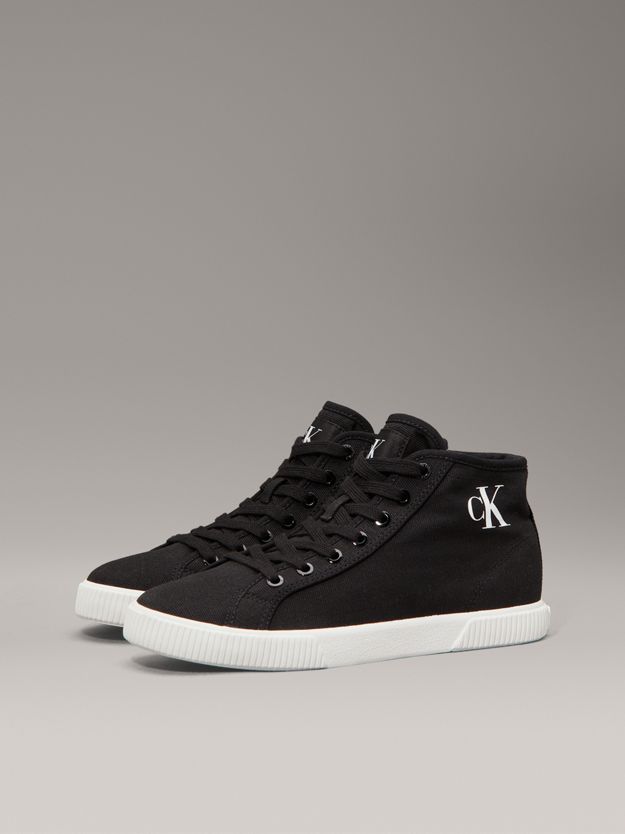 Canvas Low Profile High-Top Trainers