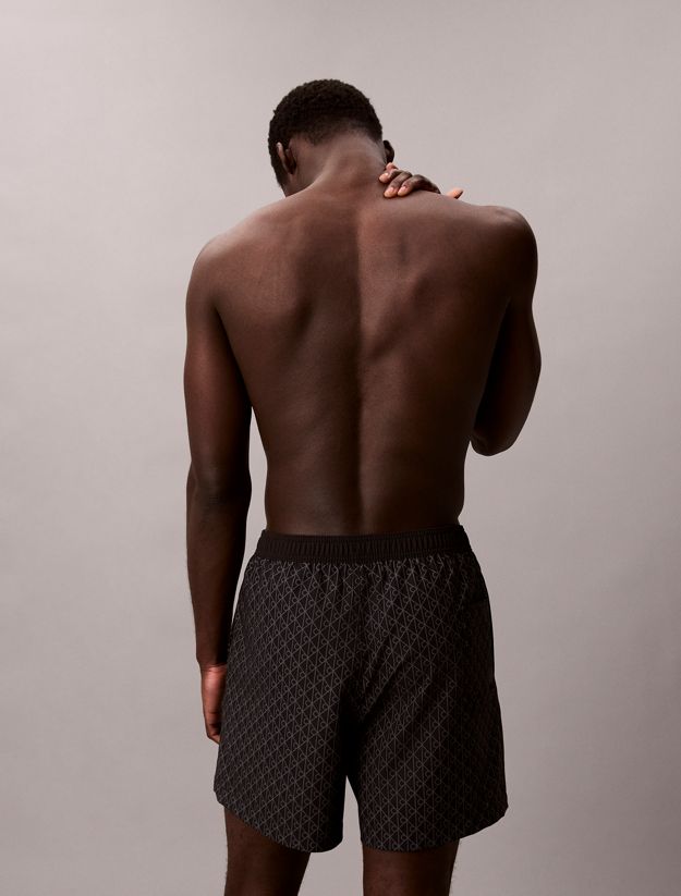 All-Over Logo Drawstring Swim Shorts - CK Icon