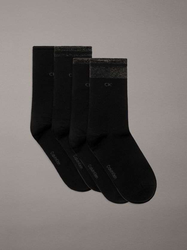 4 Pack Metallic Crew Socks Gift Set