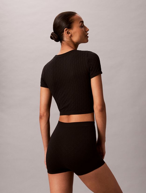 Rib Emblem Seamless Pyjama Top