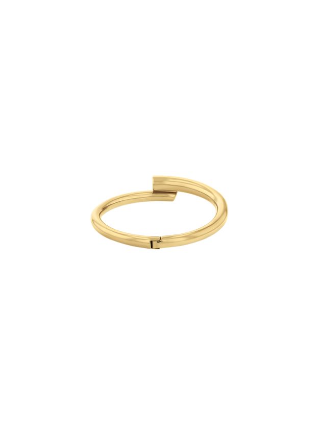 Gold Plated Steel Spiral Bangle