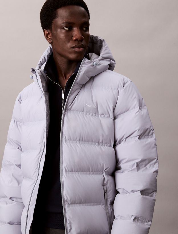 Channelled Down Puffer Coat