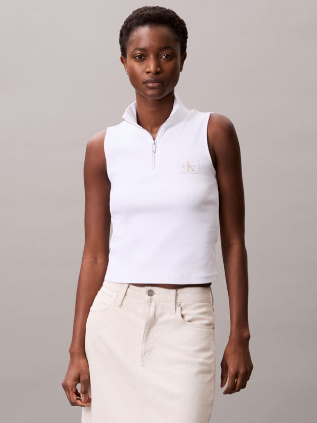 Sleeveless Quarter Zip Top