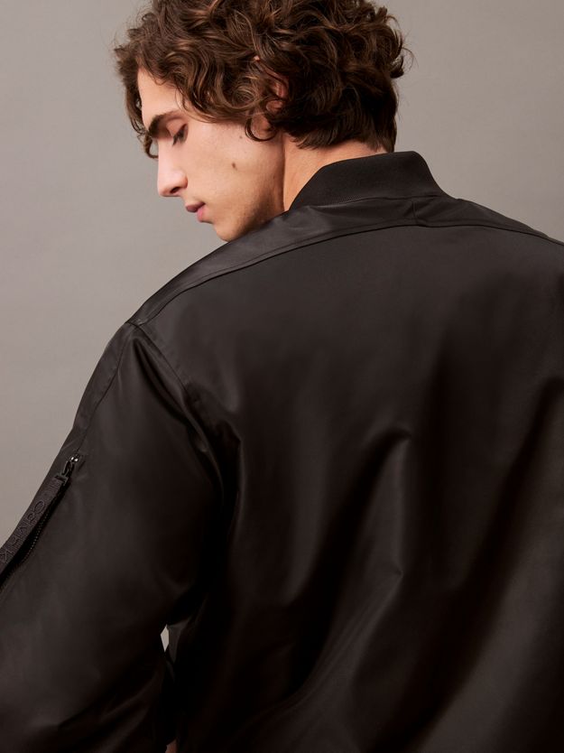 Padded Nylon Bomber Jacket