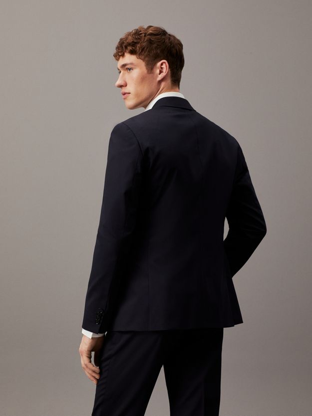 Slim single-breasted wol stretch colbert