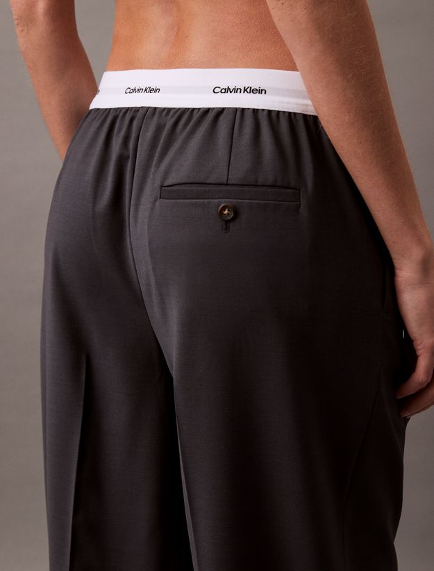 Tropical Wool Blend Trousers