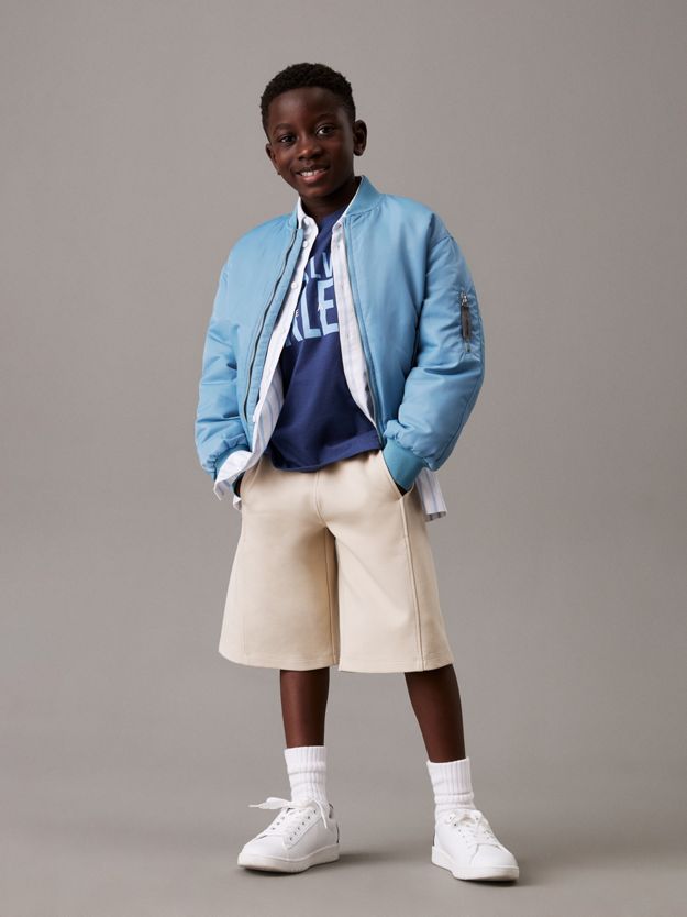 Relaxed Pique Interlock Shorts