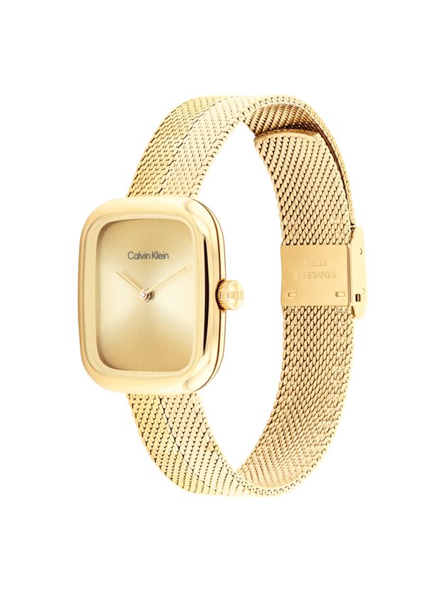 Sculpted Square Mesh Bracelet Watch