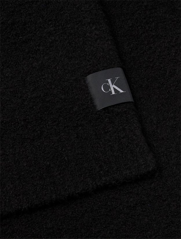 Soft Boucle Signature Logo Scarf