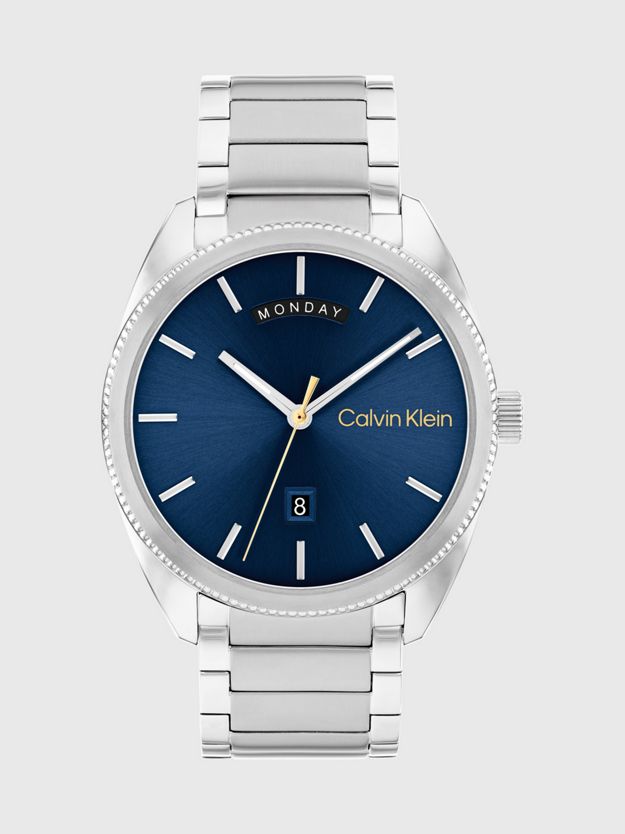 Multifunction Textured Bezel Watch