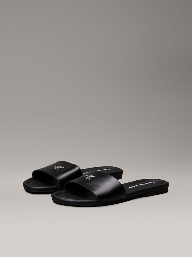 Faux Leather Sliders