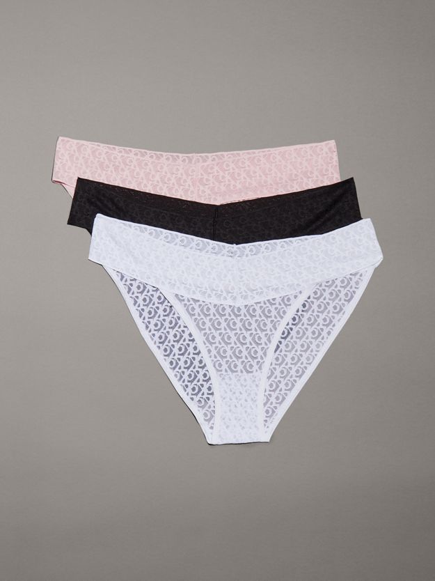 3 Pack Bikini Briefs - Icon Logo Lace