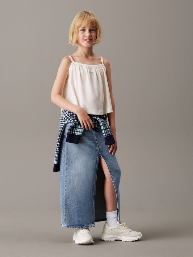 Loose Crinkle Strap Top