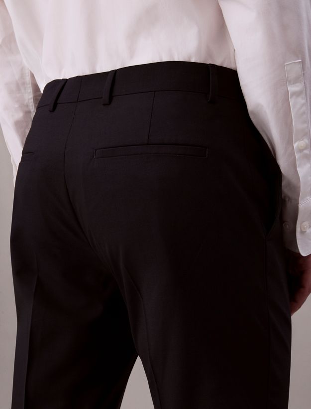 Slim Wool Blend Trousers