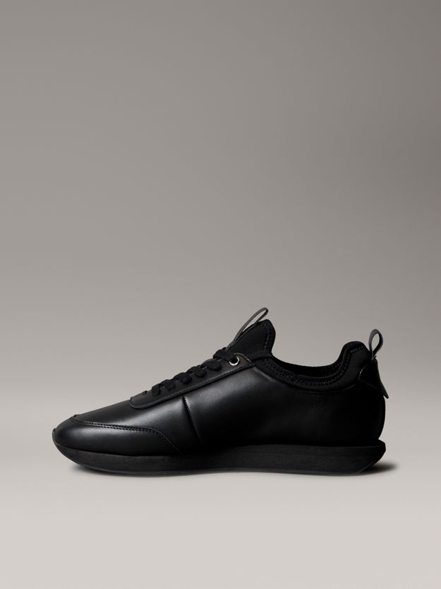 Leather Signature Logo Runner Trainers