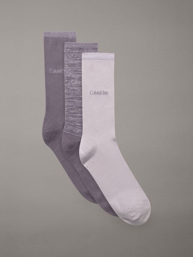 3 Pack Metallic Crew Socks Gift Set