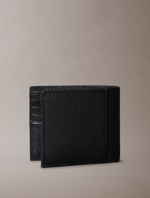 Foil Embossed Logo Bifold Wallet with Coin Pouch