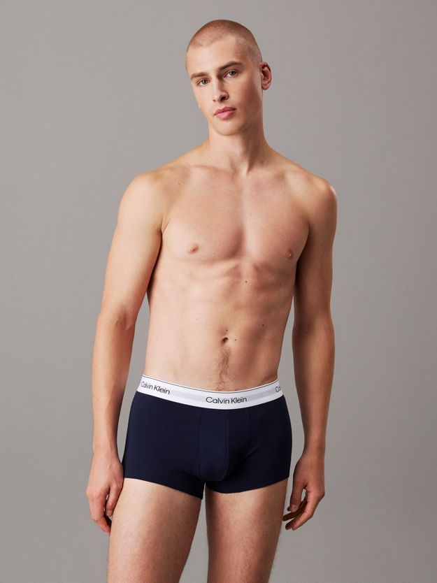 3 Pack Low Rise Trunks - Icon Cotton Stretch
