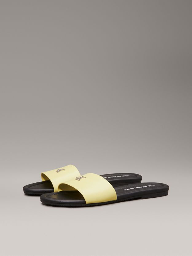 Faux Leather Sliders