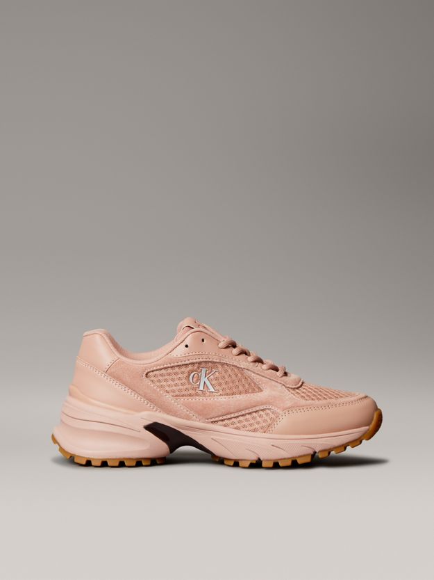 Leather and Breathable Mesh Trainers