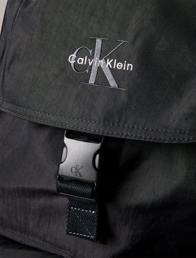 Nylon Monogram Logo Top Flap Backpack