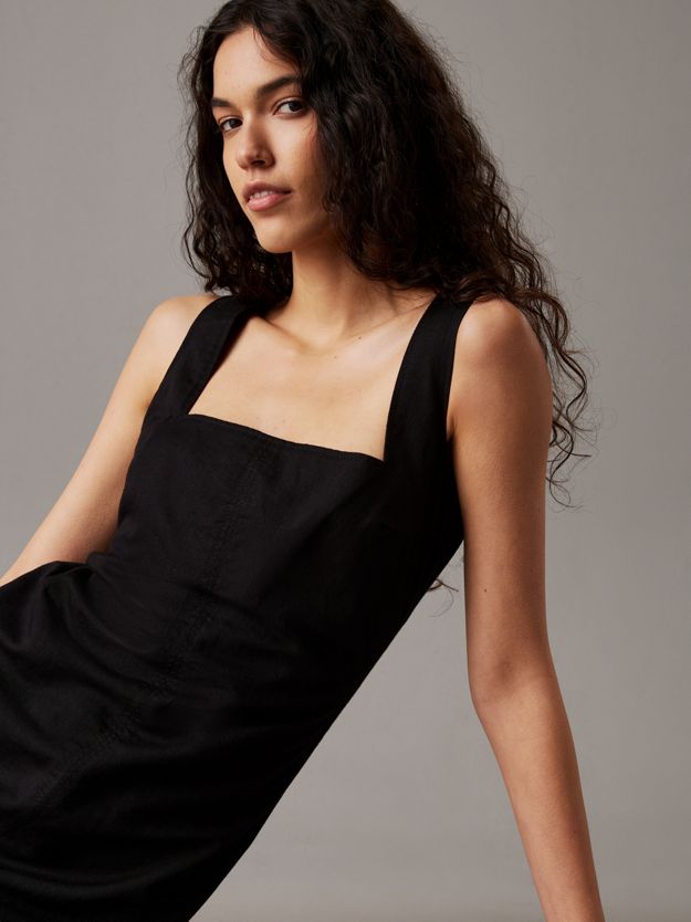 Soft Cotton Linen Mini Dress