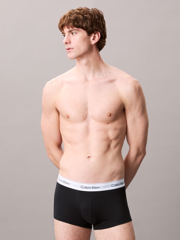 3 Pack Low Rise Trunks - Icon Cotton Stretch