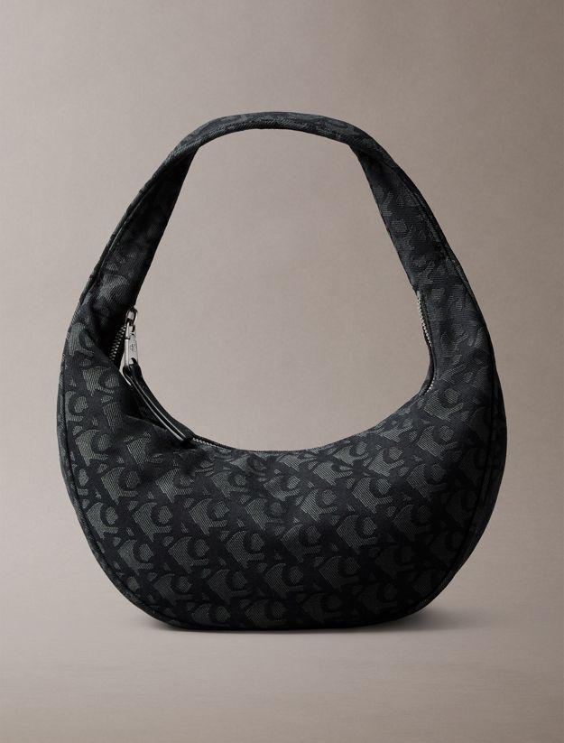 Logo Jacquard Hobo Bag