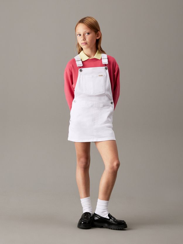 Slim Denim Dungaree Dress