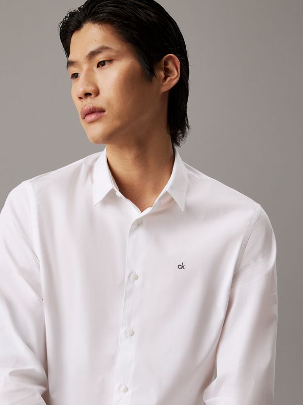 Slim Poplin Stretch Shirt