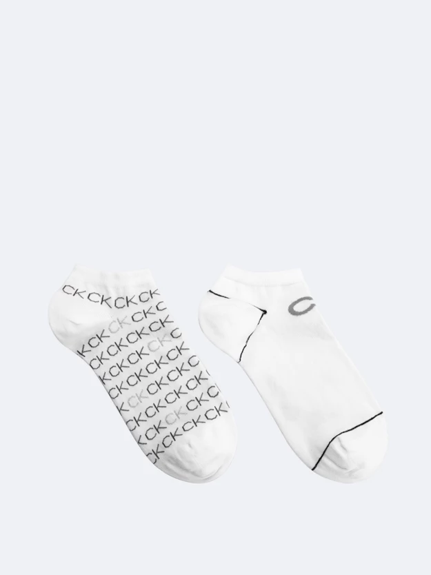 2 Pack Soft Combed Cotton Logo Ankle Socks