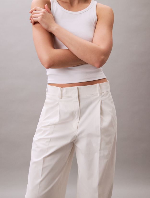 Relaxed Cotton Twill Trousers